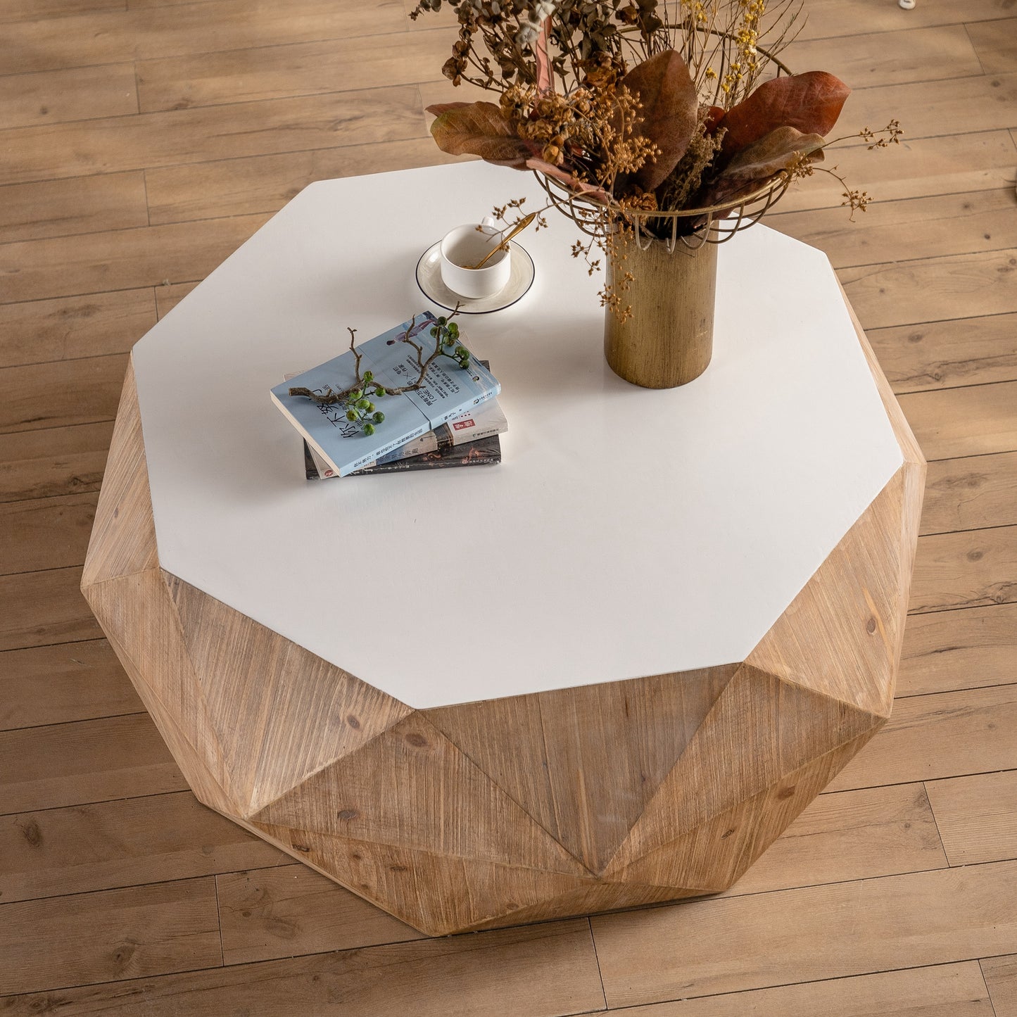 Three-dimensional Embossed Pattern Design Coffee Table