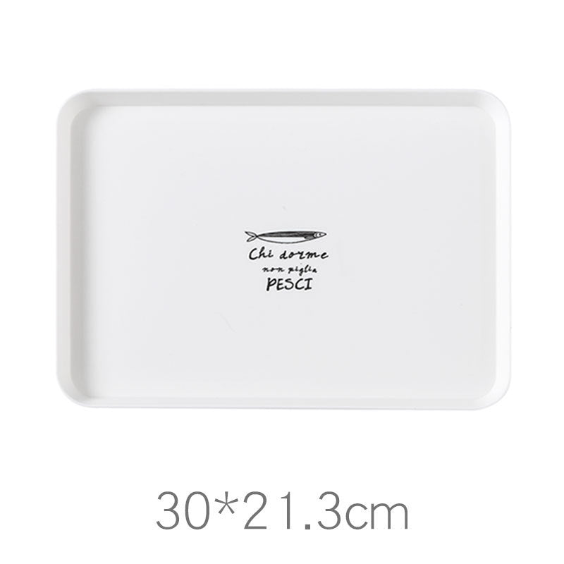 Nordic style rectangular plate household