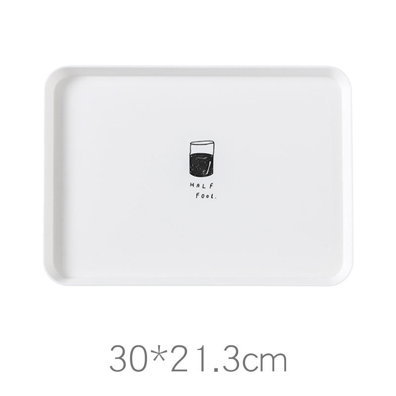 Nordic style rectangular plate household