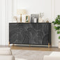 Carving 4-door side panels, side panel buffet cabinet