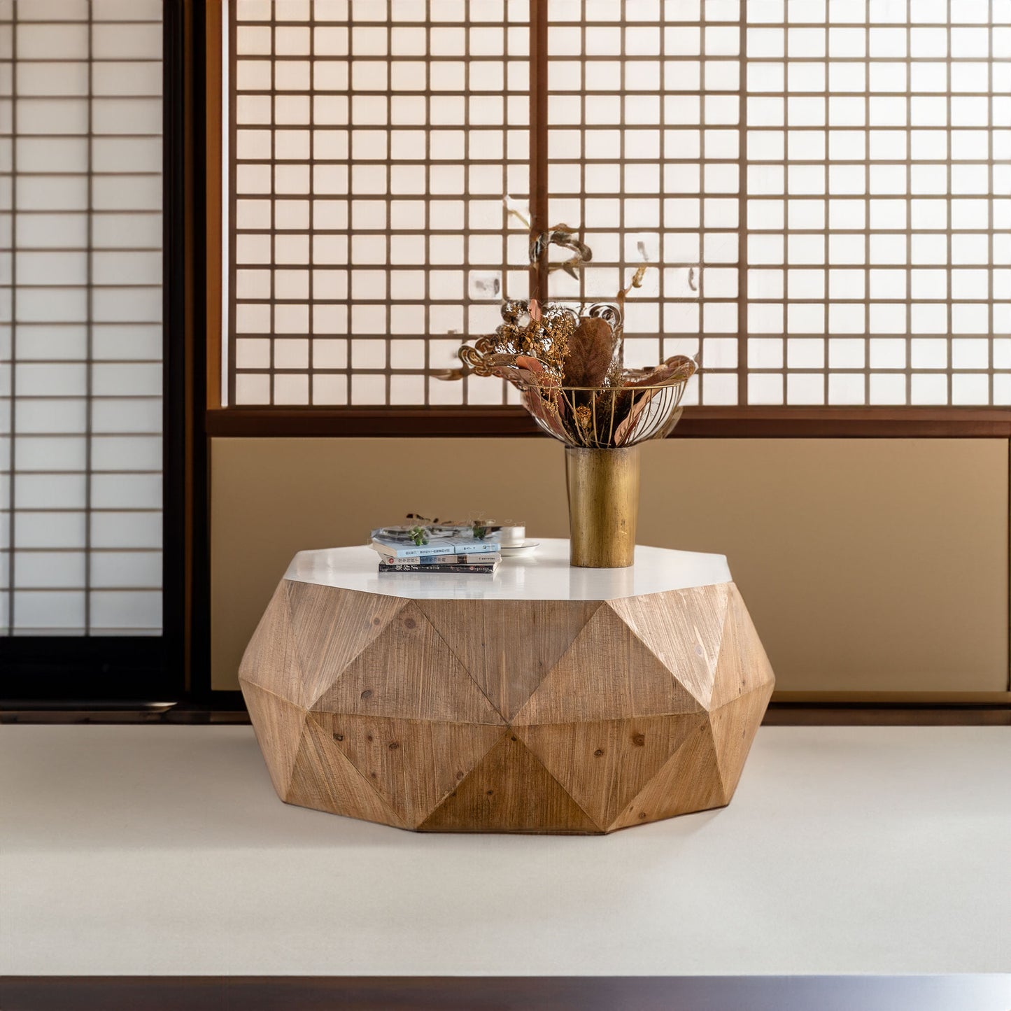 Three-dimensional Embossed Pattern Design Coffee Table