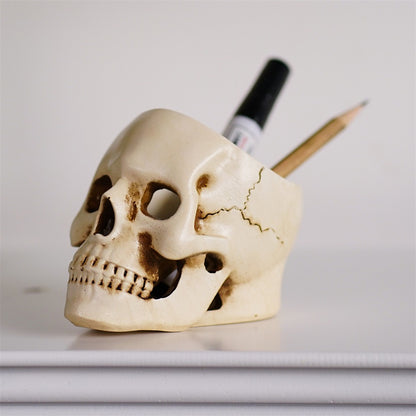 Hollow skull candle holder desktop storage ornament