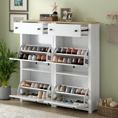 Ultra-thin shoe cabinet set
