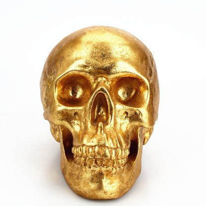 Creative gold skull resin piggy bank