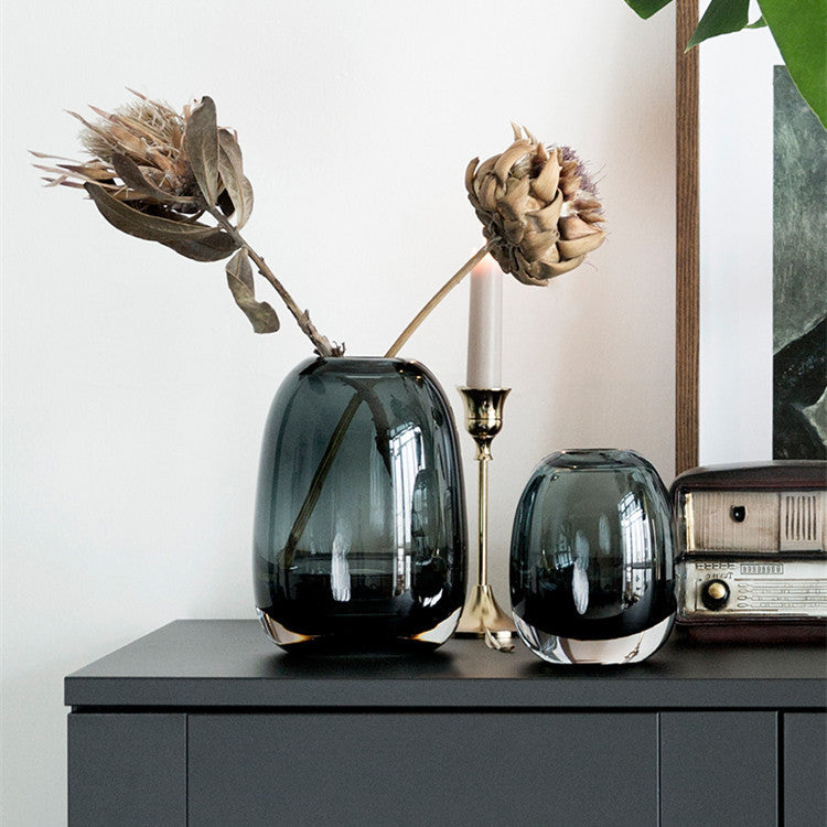 Belgian Design Light Luxury Transparent Glass Vase