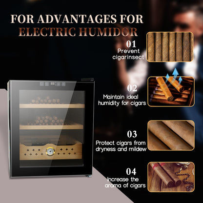 50L Electric Humidor, 300 Counts Capacity Cigar