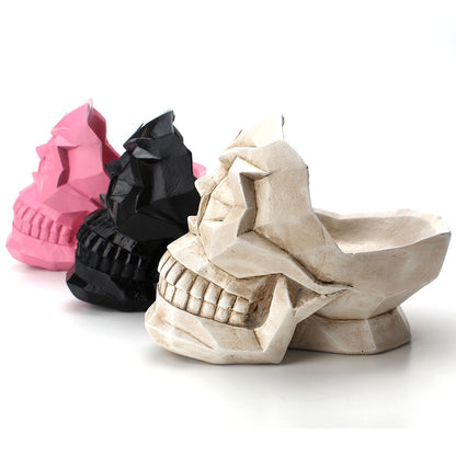 Skull desktop organizer storage box