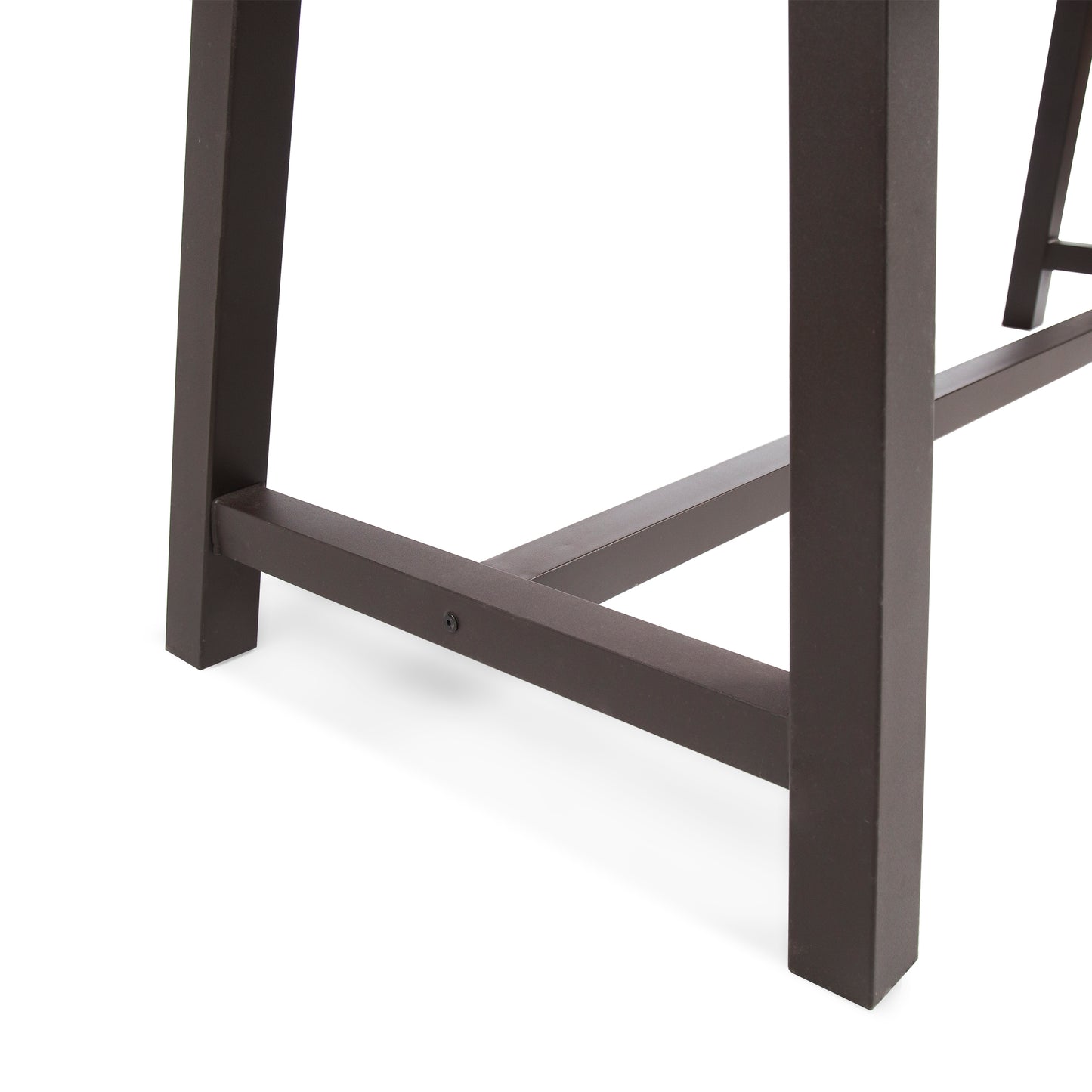 Outdoor Sandblast Finished Dining Table  Metal Finished Iron Legs