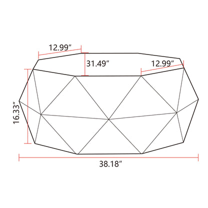 Three-dimensional Embossed Pattern Design Coffee Table