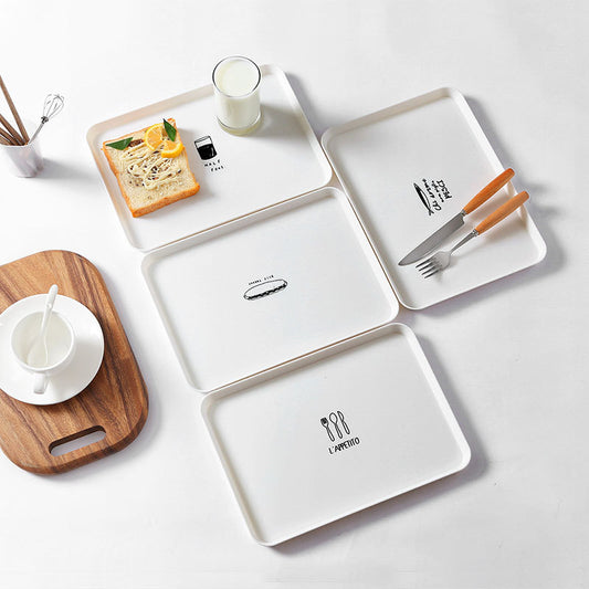Nordic style rectangular plate household