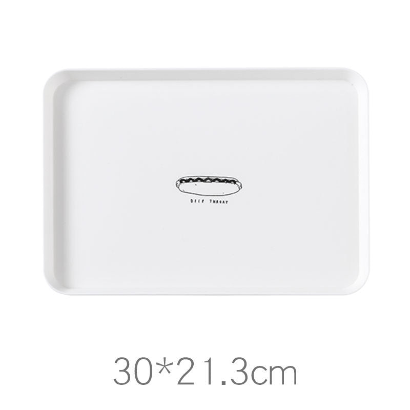 Nordic style rectangular plate household