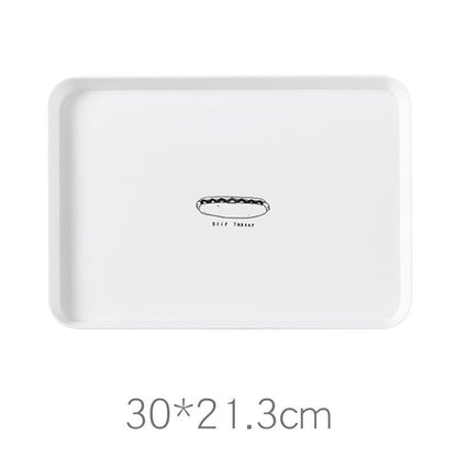 Nordic style rectangular plate household