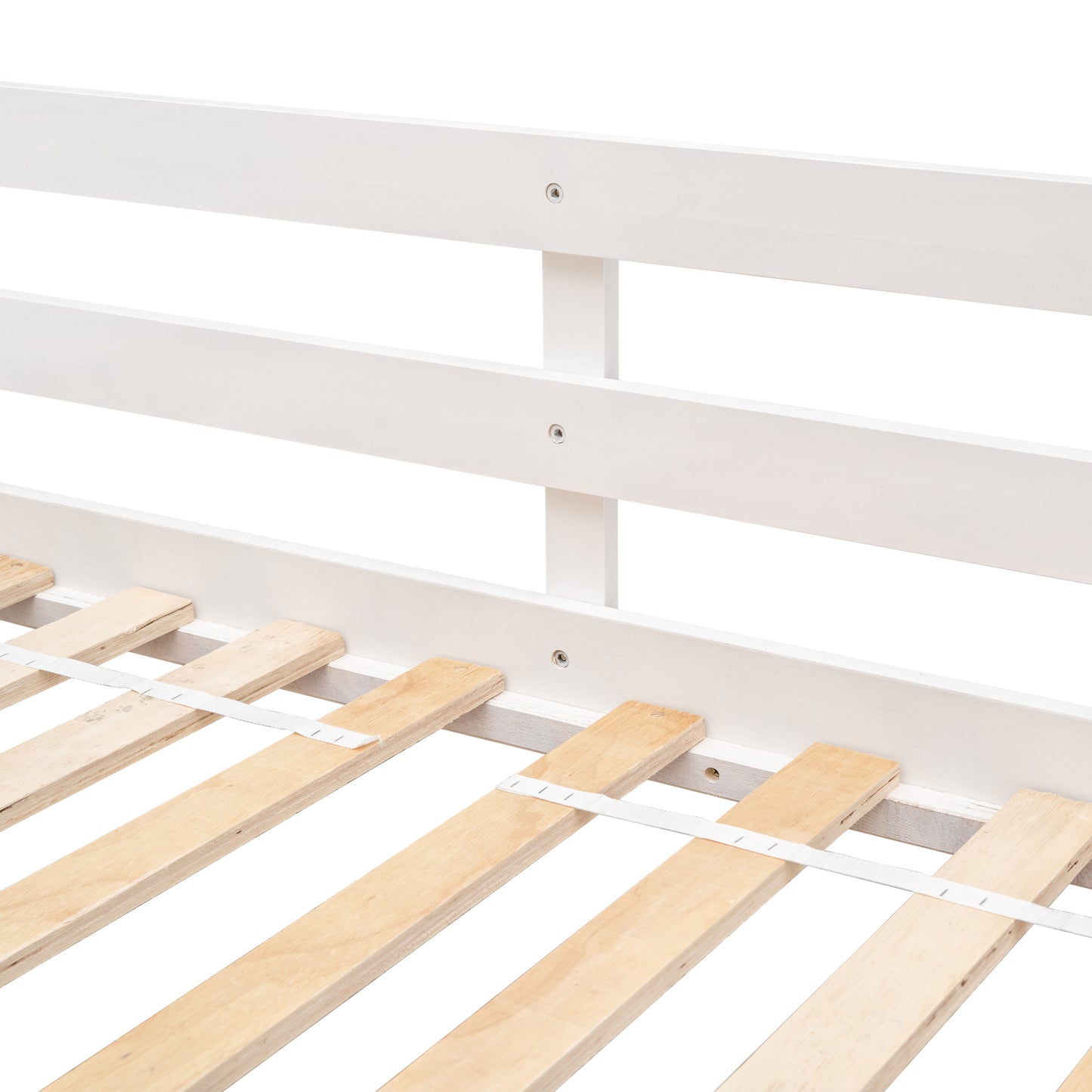 Twin House Bunk Bed with Roof, White