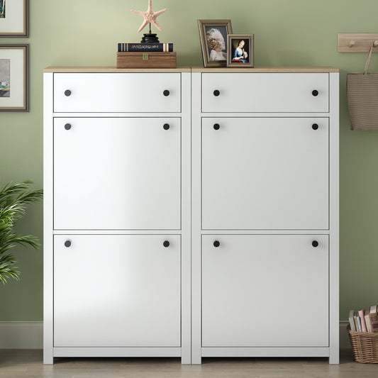 Ultra-thin shoe cabinet set